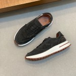 ロロ・ピアーナ ウィークエンドウォーク スニーカー FAM1720 メンズ ダークグレー スウェード カジュアルシューズ 白い靴底