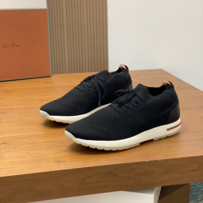 Loro Piana The Gift of Kings® 360 LP Flexy Walk Sneaker FAL0944-8000 Men – Black Luxury Casual Shoes