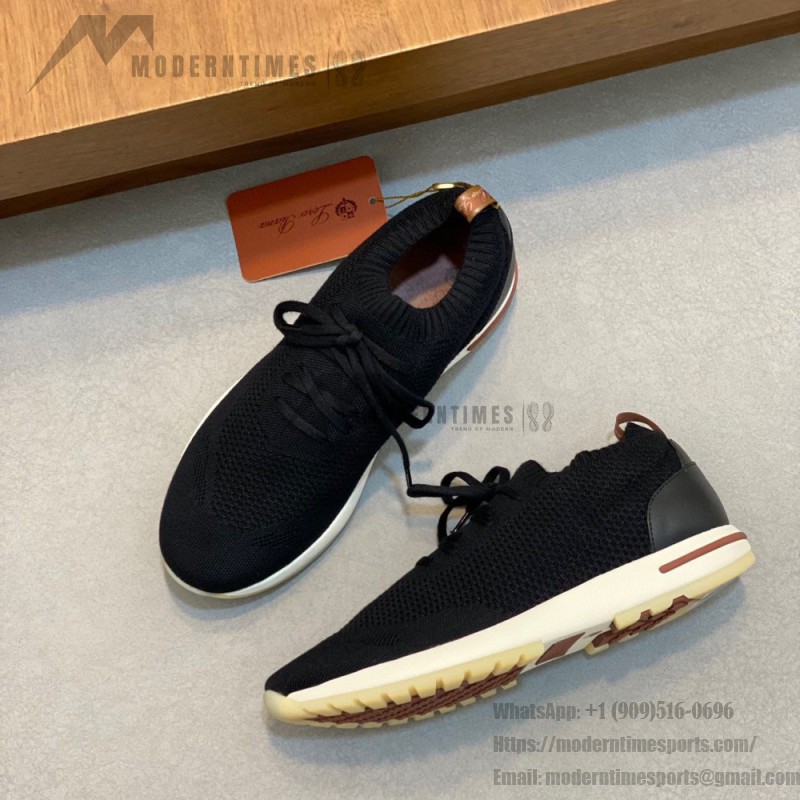 Loro Piana Men's The Gift of Kings® 360 LP Flexy Walk Sneaker FAL0944-8000 – Black Loro Piana The Gift of Kings® 360 LP Flexy Walk Sneaker FAL0944-8000 in Black for Men