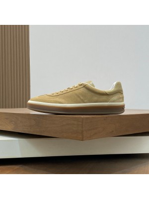 Loro Piana テニスウォーク スニーカー FAN8505-H755 メンズ｜ライトウッドスモーク スウェード カジュアルシューズ