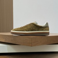 Loro Piana テニスウォーク スニーカー FAO1547-511Z メンズ｜トンドラグリーン スウェード ラグジュアリーカジュアルシューズ
