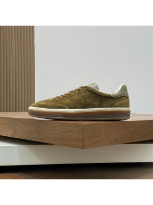 Loro Piana テニスウォーク スニーカー FAO1547-511Z メンズ｜トンドラグリーン スウェード ラグジュアリーカジュアルシューズ