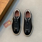 ロロ・ピアーナ テニスウォーク スニーカー FAO1547-W1CQ｜ブラックフィグス スウェード メンズ用