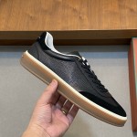 ロロ・ピアーナ テニスウォーク スニーカー FAO1547-W1CQ｜ブラックフィグス スウェード メンズ用
