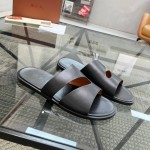 Loro Piana Pilat Plain Walk Sandal FAP1185-8000 Black Footwear Loro Piana Pilat Plain Walk Sandal FAP1185-8000 Black Men's Comfort Sandals Front View