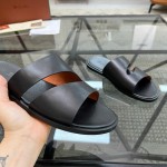 Loro Piana Pilat Plain Walk Sandal FAP1185-8000 Black Footwear Loro Piana Pilat Plain Walk Sandal FAP1185-8000 Black Men's Comfort Sandals Front View