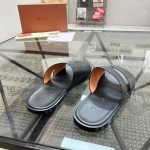 Loro Piana Pilat Plain Walk Sandal FAP1185-8000 Black Footwear Loro Piana Pilat Plain Walk Sandal FAP1185-8000 Black Men's Comfort Sandals Front View
