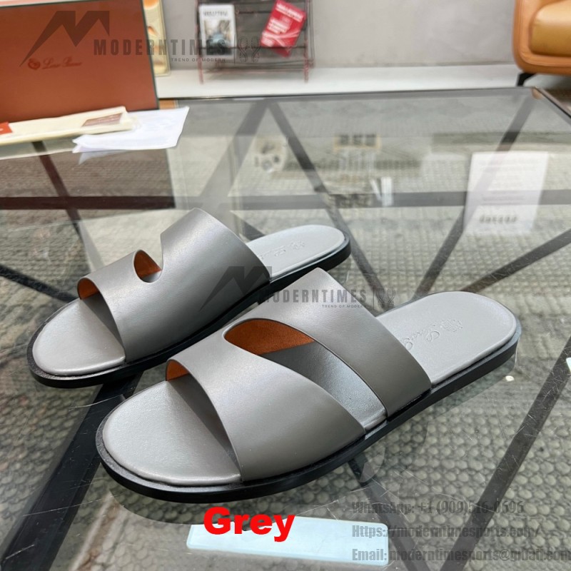 Loro Piana Pilat Plain Walk Sandal FAP1185-8000 Black Footwear Loro Piana Pilat Plain Walk Sandal FAP1185-8000 Black Men's Comfort Sandals Front View