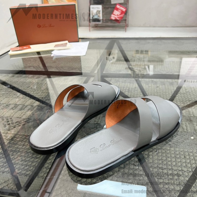 Loro Piana Pilat Plain Walk Sandal FAP1185-8000 Black Footwear Loro Piana Pilat Plain Walk Sandal FAP1185-8000 Black Men's Comfort Sandals Front View