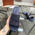 Loro Piana Pilat Plain Walk Sandal FAP1185-8000 Black Footwear Loro Piana Pilat Plain Walk Sandal FAP1185-8000 Black Men's Comfort Sandals Front View