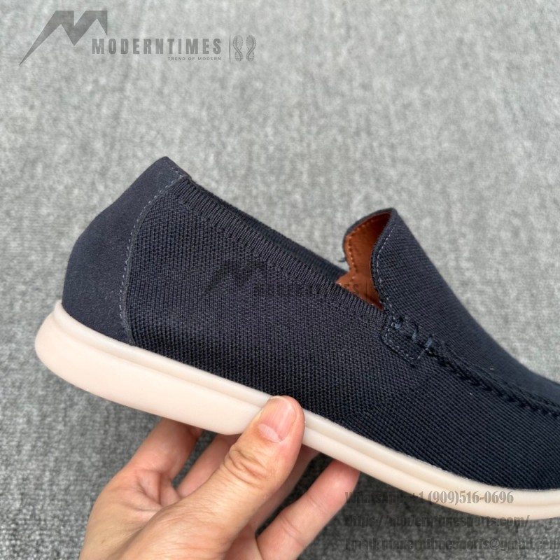 Loro Piana Men's Summer Knitted Walk FAM1581-W000 – Navy Blue Loro Piana Summer Knitted Walk FAM1581-W000 in Navy Blue for Men