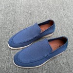 Loro Piana Men's Summer Knitted Walk FAM1581-W000 – Navy Blue Loro Piana Summer Knitted Walk FAM1581-W000 in Navy Blue for Men