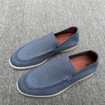 Loro Piana Men's Summer Knitted Walk FAM1581-W000 – Navy Blue Loro Piana Summer Knitted Walk FAM1581-W000 in Navy Blue for Men