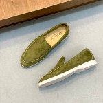 Loro Piana Summer Walk Loafer FAE8124-519Z Murano Green Footwear Loro Piana Summer Walk Loafer FAE8124-519Z Murano Green Unisex Comfort Shoes Front View