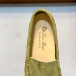 Loro Piana Summer Walk Loafer FAE8124-519Z Murano Green Footwear Loro Piana Summer Walk Loafer FAE8124-519Z Murano Green Unisex Comfort Shoes Front View