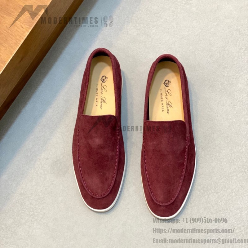 Loro Piana Summer Walk Loafer FAE8124-MD84 Warm Gray Footwear Loro Piana Summer Walk Loafer FAE8124-MD84 Warm Gray Unisex Comfort Shoes Front View