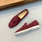 Loro Piana Summer Walk Loafer FAE8124-MD84 Warm Gray Footwear Loro Piana Summer Walk Loafer FAE8124-MD84 Warm Gray Unisex Comfort Shoes Front View