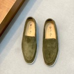 Loro Piana Summer Walk Loafer FAE8124-519Z Murano Green Footwear Loro Piana Summer Walk Loafer FAE8124-519Z Murano Green Unisex Comfort Shoes Front View