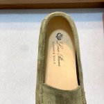 Loro Piana Summer Walk Loafer FAE8124-519Z Murano Green Footwear Loro Piana Summer Walk Loafer FAE8124-519Z Murano Green Unisex Comfort Shoes Front View