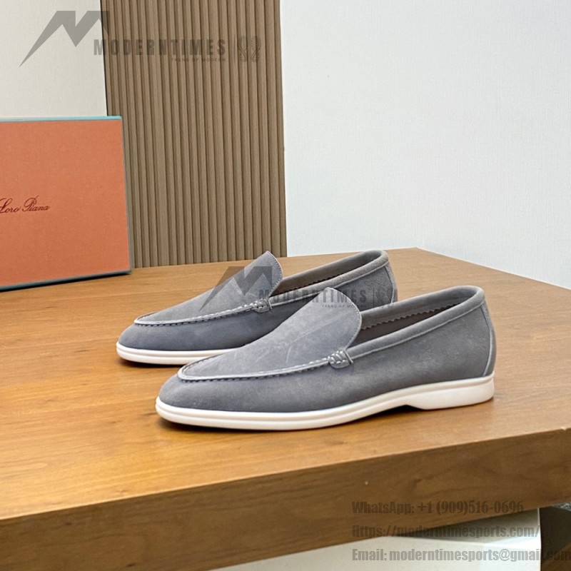 Loro Piana Summer Walk Loafer FAE8124-60JF Frozen Blue Footwear Loro Piana Summer Walk Loafer FAE8124-60JF Frozen Blue Unisex Comfort Shoes Front View