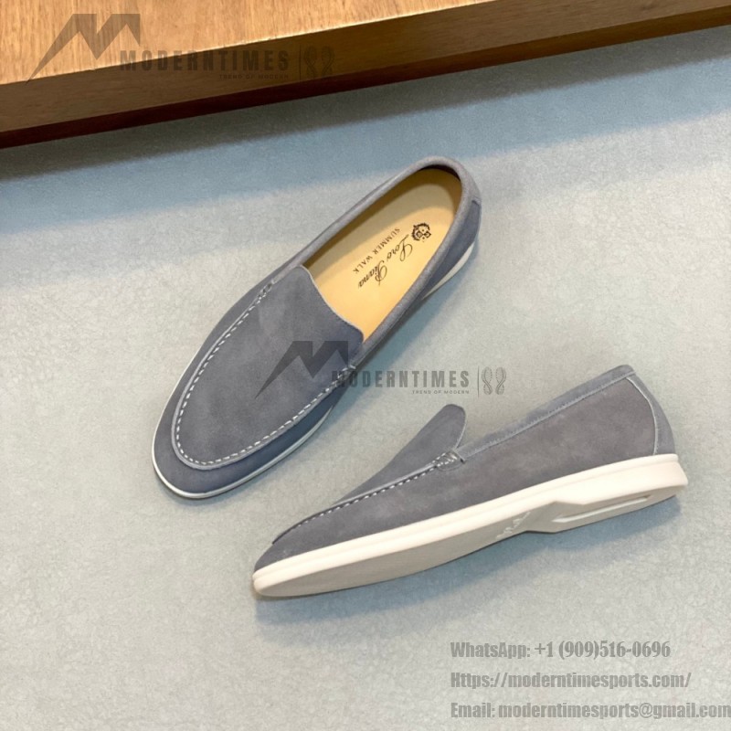 Loro Piana Summer Walk Loafer FAE8124-60JF Frozen Blue Footwear Loro Piana Summer Walk Loafer FAE8124-60JF Frozen Blue Unisex Comfort Shoes Front View
