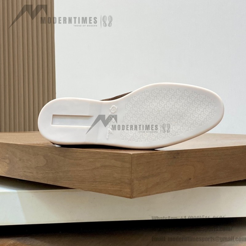 Loro Piana Summer Walk Loafer FAE8124-MD84 Warm Gray Footwear Loro Piana Summer Walk Loafer FAE8124-MD84 Warm Gray Unisex Comfort Shoes Front View