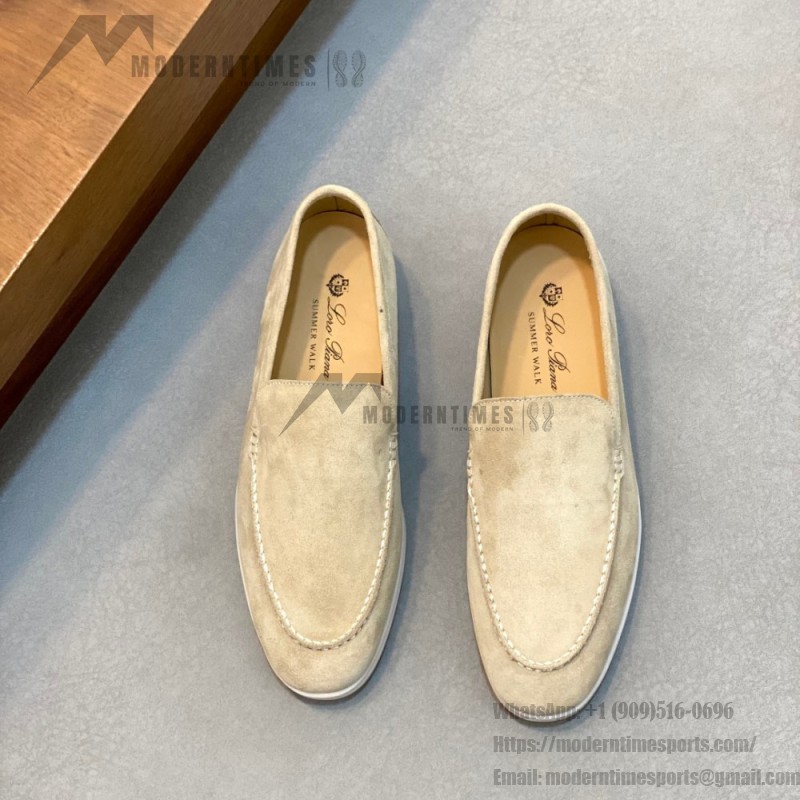 Loro Piana Summer Walk Loafer FAE8124-D06N Dijon Mustard Yellow Footwear Loro Piana Summer Walk Loafer FAE8124-D06N Dijon Mustard Yellow Unisex Comfort Shoes Front View