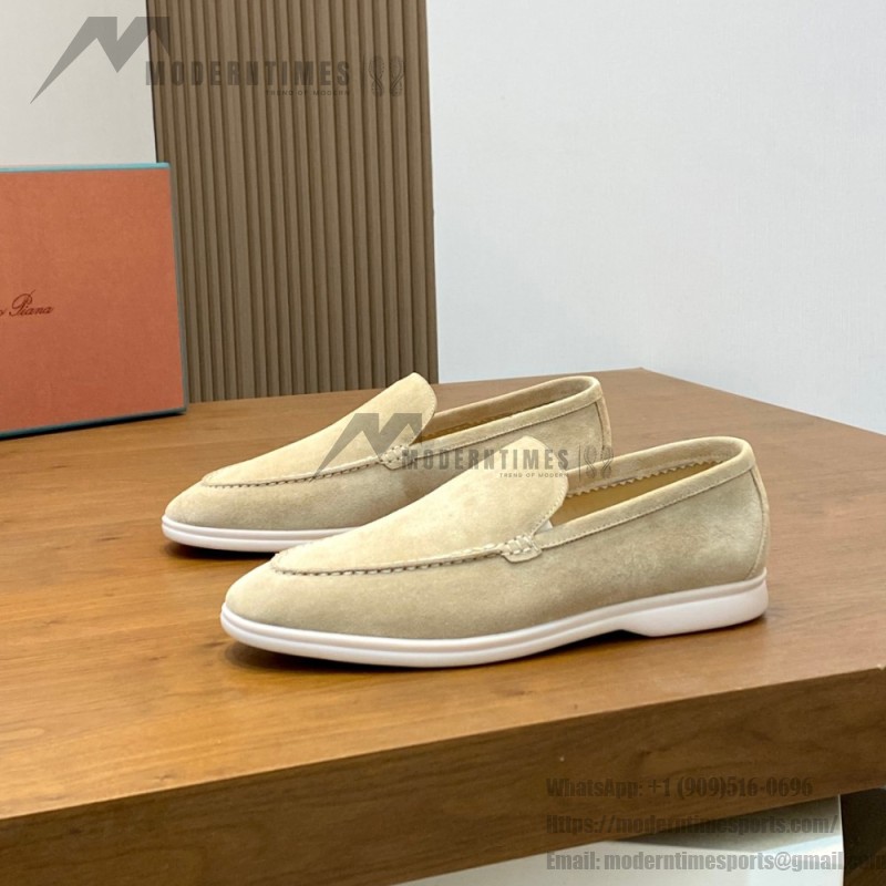 Loro Piana Summer Walk Loafer FAE8124-D06N Dijon Mustard Yellow Footwear Loro Piana Summer Walk Loafer FAE8124-D06N Dijon Mustard Yellow Unisex Comfort Shoes Front View