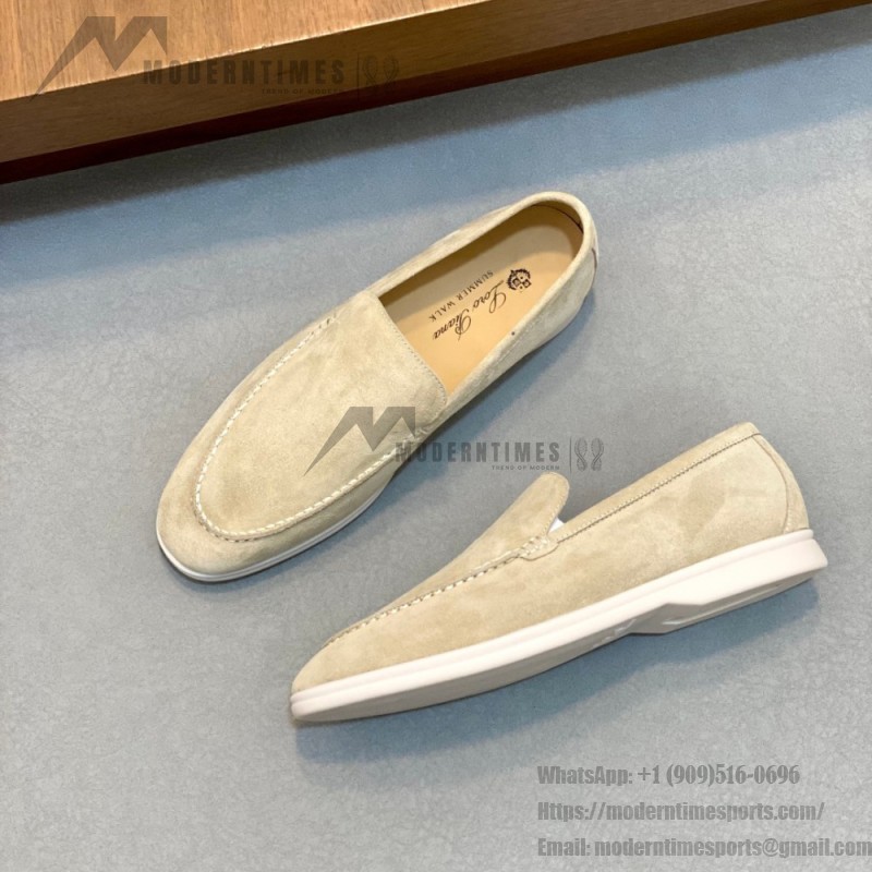Loro Piana Summer Walk Loafer FAE8124-D06N Dijon Mustard Yellow Footwear Loro Piana Summer Walk Loafer FAE8124-D06N Dijon Mustard Yellow Unisex Comfort Shoes Front View