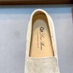 Loro Piana Summer Walk Loafer FAE8124-D06N Dijon Mustard Yellow Footwear Loro Piana Summer Walk Loafer FAE8124-D06N Dijon Mustard Yellow Unisex Comfort Shoes Front View