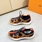 HERMES Katana Marine Naturel men luxury sport sneakers side view