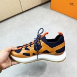 HERMES Katana Marine Naturel men luxury sport sneakers side view
