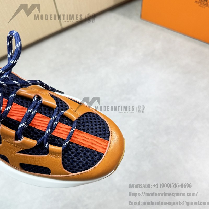 HERMES Katana Marine Naturel men luxury sport sneakers side view