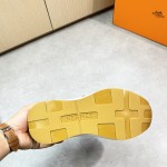 HERMES Katana Marine Naturel men luxury sport sneakers side view