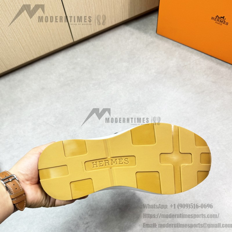 HERMES Katana Marine Naturel men luxury sport sneakers side view