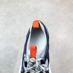 HERMES Katana men’s luxury sneakers grey navy side view