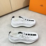 HERMES Katana white men’s luxury sport sneakers side view