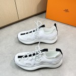 HERMES Katana white men’s luxury sport sneakers side view