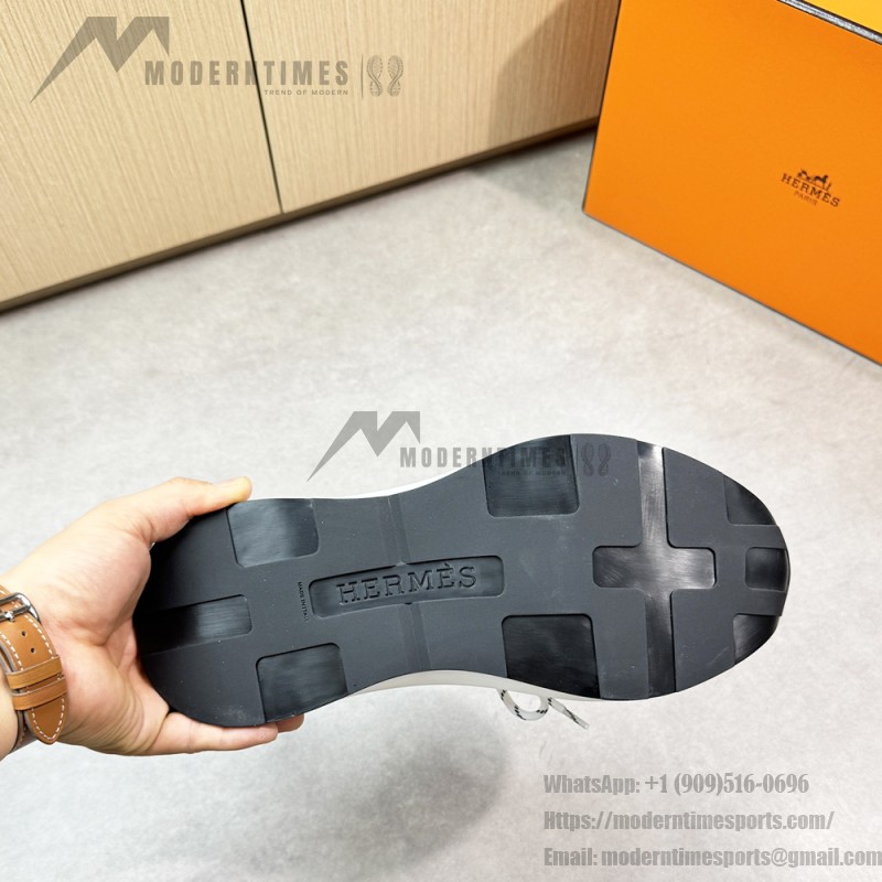 HERMES Katana white men’s luxury sport sneakers side view