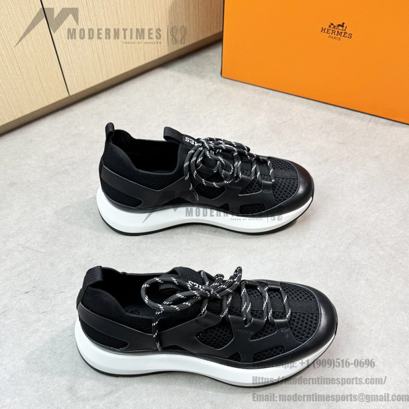 HERMES Katana Sneakers H251981ZH01390 Noir men luxury black sport sneakers side view