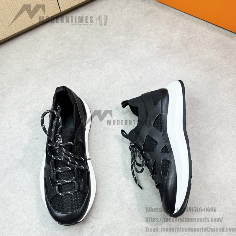 HERMES Katana Sneakers H251981ZH01390 Noir men luxury black sport sneakers side view