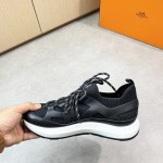 HERMES Katana Sneakers H251981ZH01390 Noir men luxury black sport sneakers side view