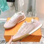 HERMES Jet Sneakers Rose Cancan Rose Aquarelle women luxury pink sneakers side view