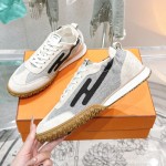 HERMES Jet Sneaker Multicolore Prunoir luxury designer sport shoe side view