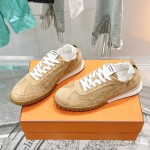 Hermes Jet sneakers women yellow Jaune Calisson Jaune Malawi side view