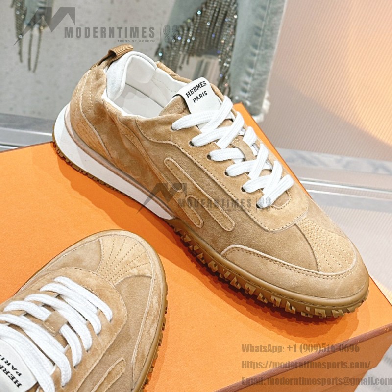 Hermes Jet sneakers women yellow Jaune Calisson Jaune Malawi side view