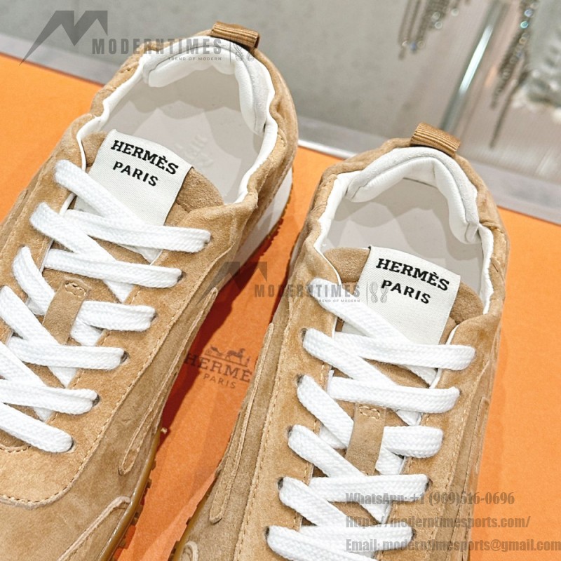 Hermes Jet sneakers women yellow Jaune Calisson Jaune Malawi side view