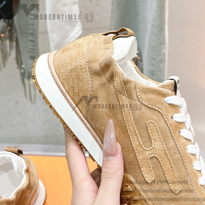 Hermes Jet sneakers women yellow Jaune Calisson Jaune Malawi side view