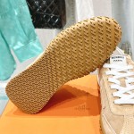 Hermes Jet sneakers women yellow Jaune Calisson Jaune Malawi side view