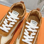 HERMES Jet Sneakers H251134Zv5K340 Beige Lin Naturel luxury mesh sneakers side view